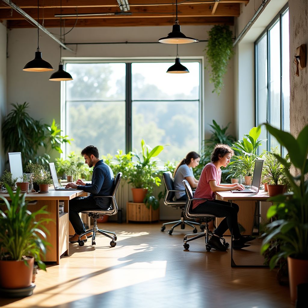 Área de coworking para estudiantes